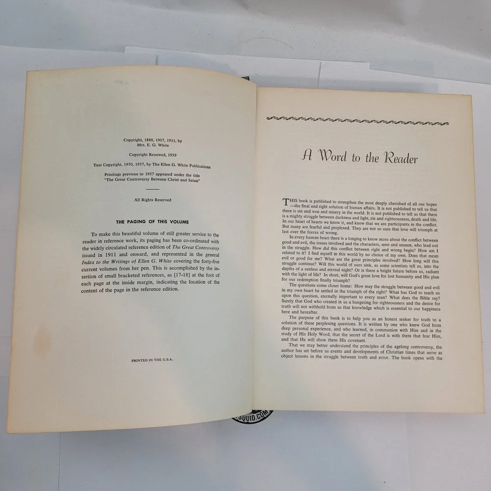 Pacific Press The Triumph of Gods Love E. G. White Hardcover 1957 Illustrated